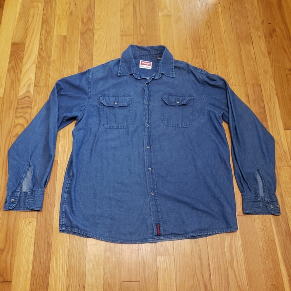 Wrangler Premium Quality Mens Denim Long Sleeve - Picture 1 of 5